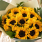 Golden Sunshine – Sunflowers & Roses Bouquet