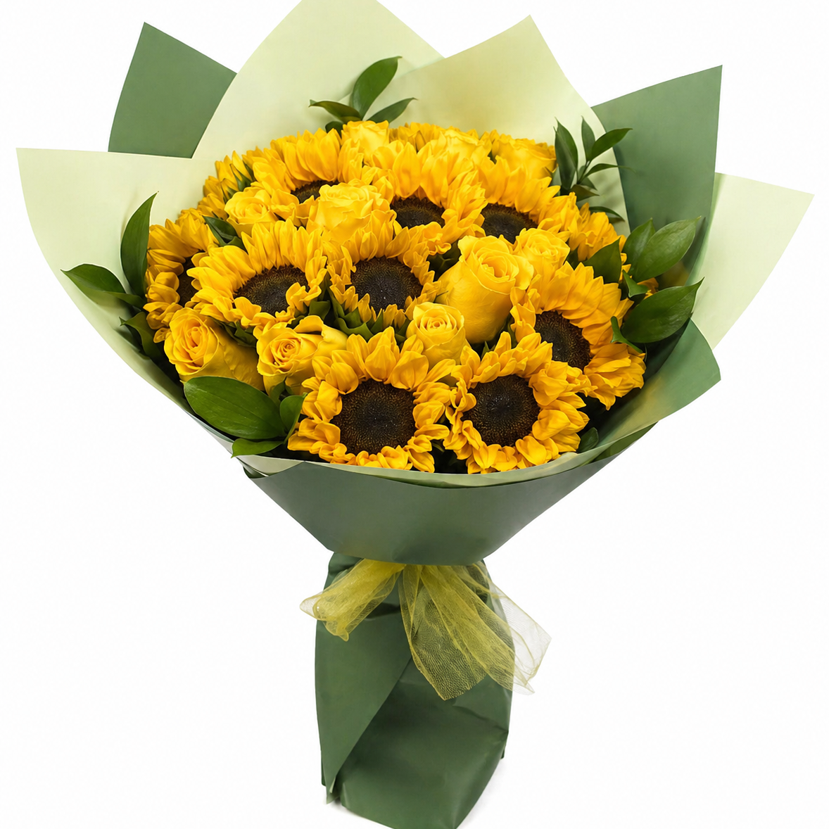 sunflower and rose bouquet Toronto bright yellow flowers delivery