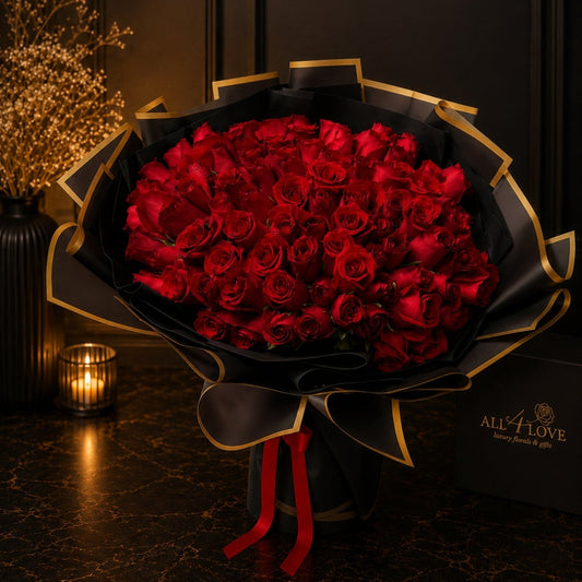 One In A Million – 100 Premium Red Roses