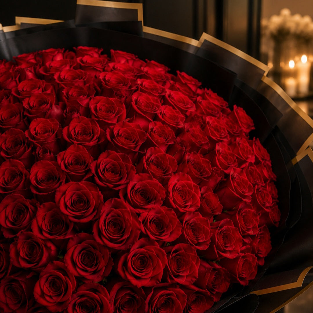 One In A Million – 100 Premium Red Roses