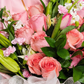Pink Lily & Rose Hand-Tied Bouquet